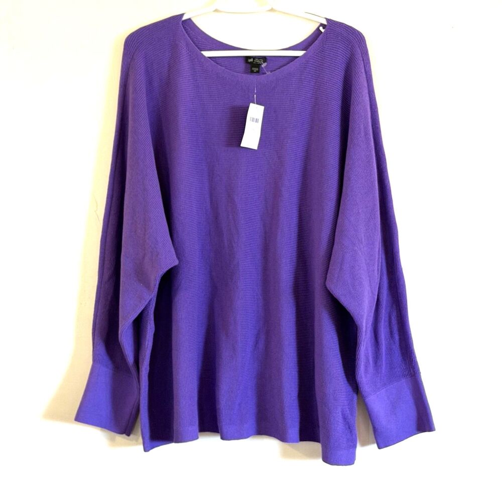 NWT J Jill Purple Sweater Wearever Collection Sz 4X Gorgeous